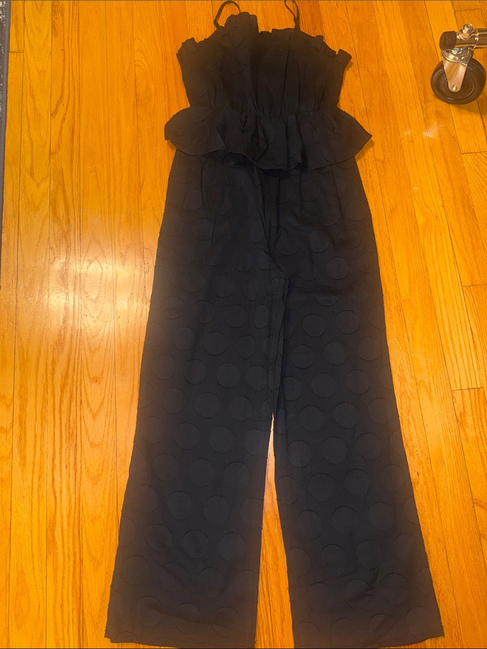 Milly Black Textured Jumpsuit